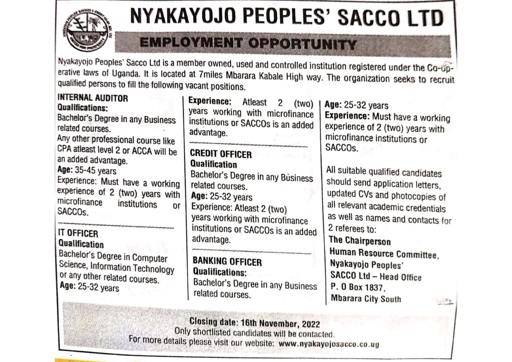 Nyakayojo SACCO